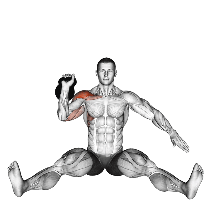 kettlebell seated press
