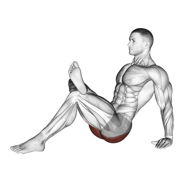 seated glute stretch