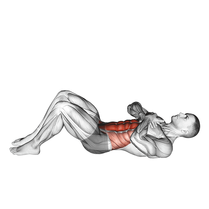 sit-up with arms on chest