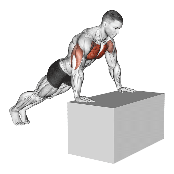 incline push-up (on box)