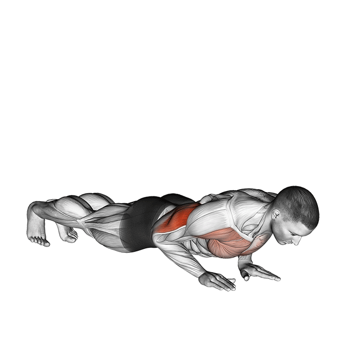 close-grip push-up demonstration