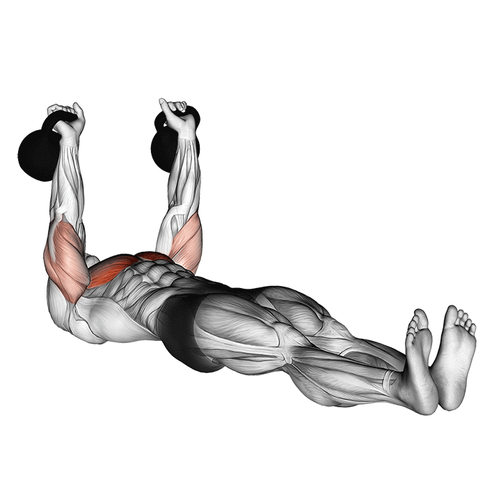 kettlebell alternating press on floor demonstration