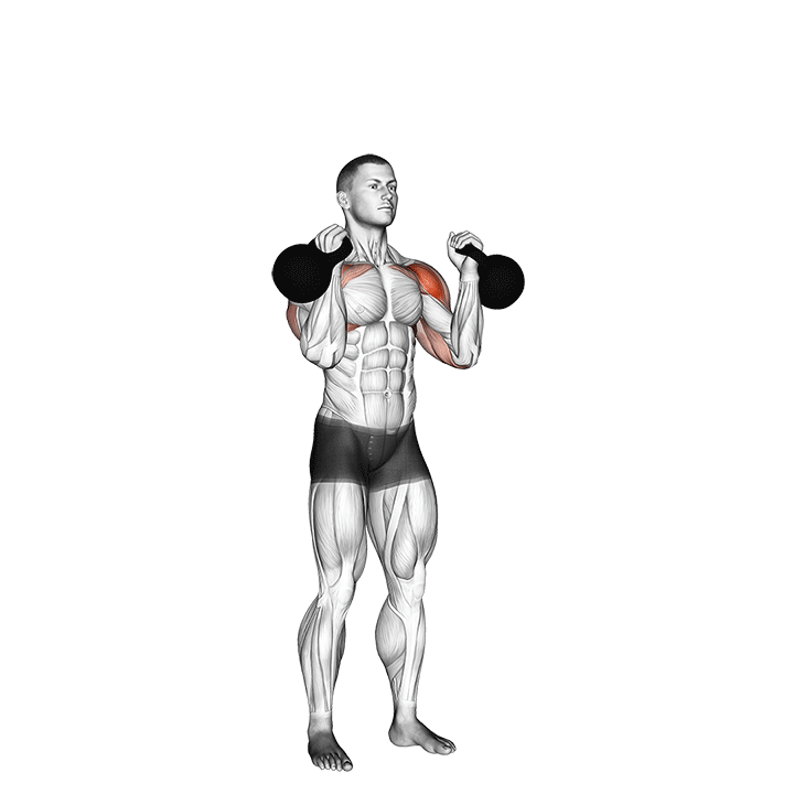 kettlebell alternating press demonstration