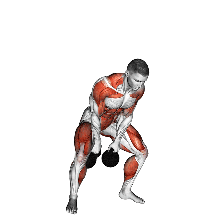 kettlebell two arm clean demonstration