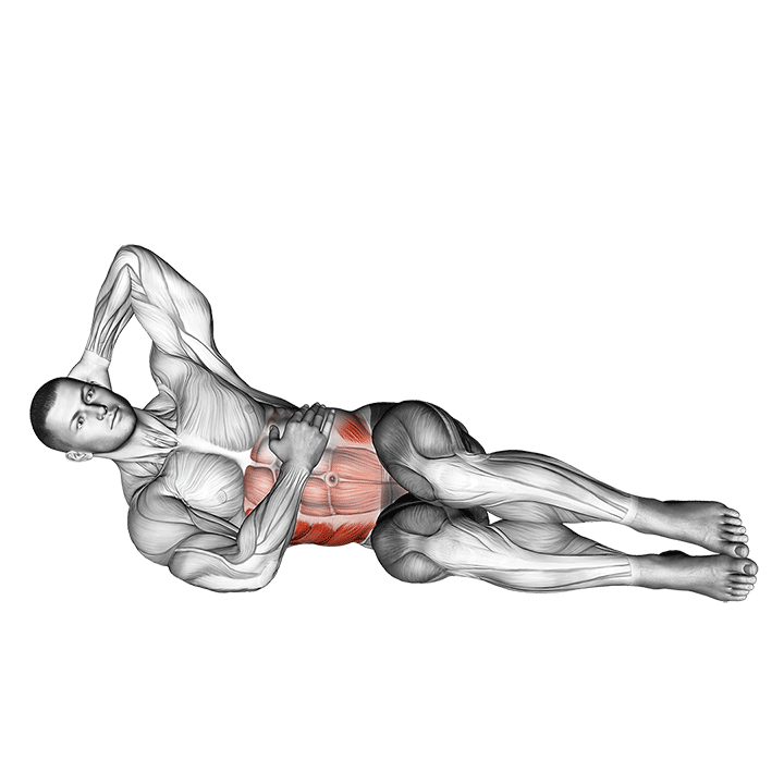 oblique crunches floor demonstration