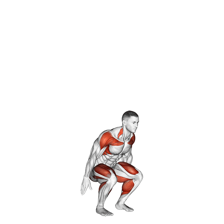 squat to overhead reach demonstration
