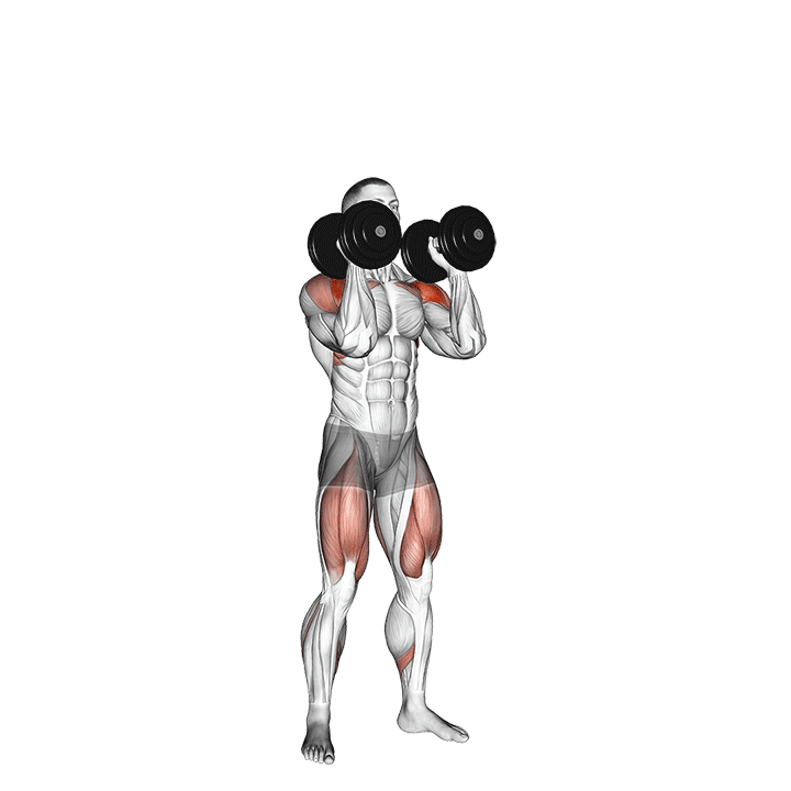 dumbbell push press demonstration