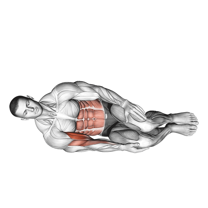 bodyweight side lying biceps curl demonstration