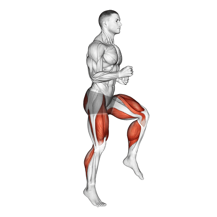 half knee bends (male) demonstration
